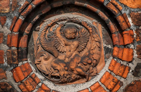 Statius von Düren (Werkstatt), Teile von „Gesetz und Gnade“, Porträtmedaillons (Foto: Jörg Schwarze)