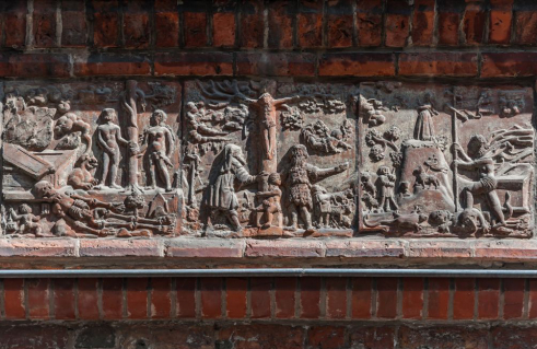 Gesetz und Gnade, Brustbilder der Propheten Joel und Daniel