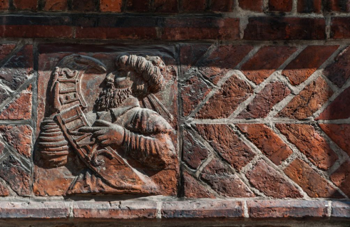 Statius von Düren (Werkstatt), Gesetz und Gnade, Brustbilder der Propheten Joel und Daniel (Foto: Jörg Schwarze)