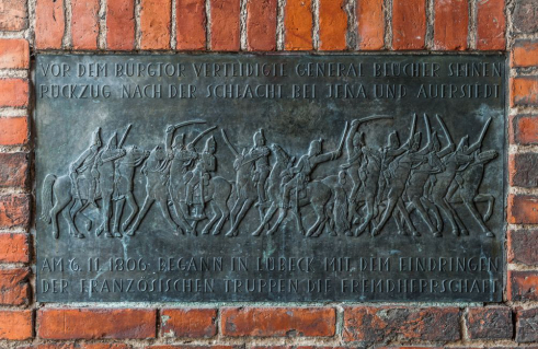 Walter Jahn, Gedenktafel Schlacht bei Lübeck 1806 (Foto: Jörg Schwarze)