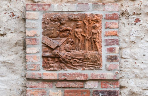 Sündenfall, Brustbilder der Propheten Joel und Daniel, Porträtmedaillons